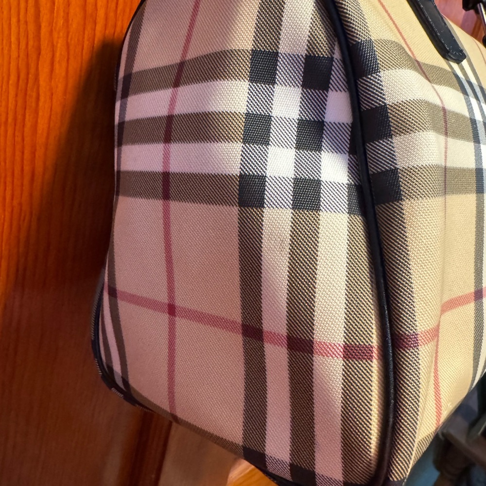 Burberry Tan and Black Plaid Speedy Satchel - Picture 9 of 13